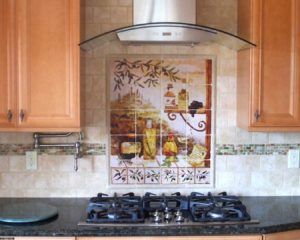 Кухонный фартук из плитки или мозаики
